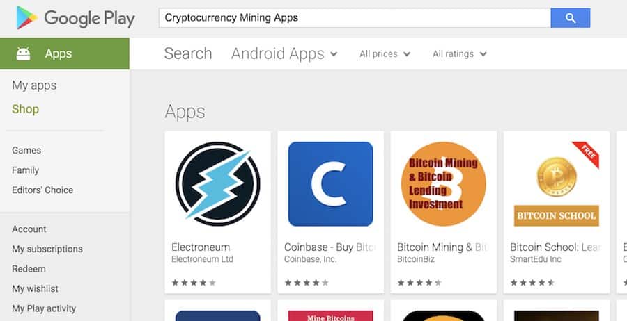 Cryptocurrency Mining Apps