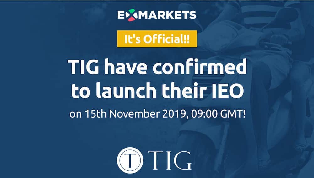 TIG IEO tokens Exmarkets
