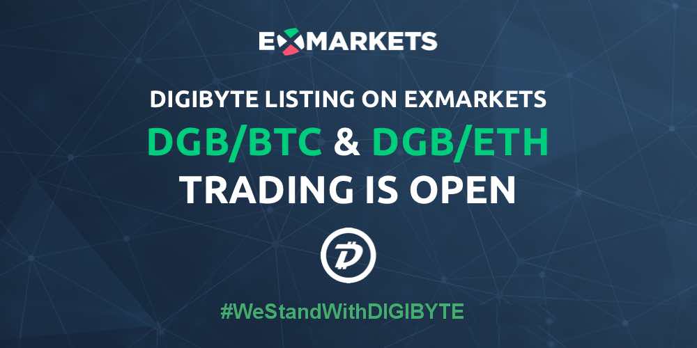 DigiByte exmarkets listing