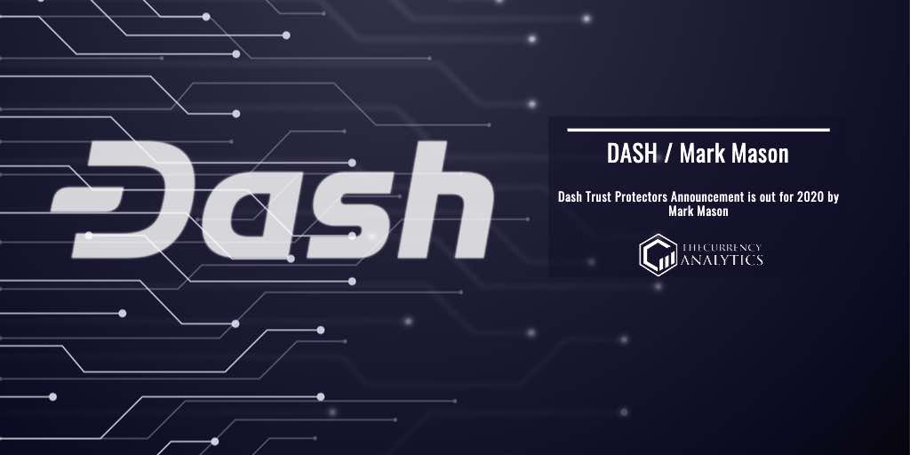 Dash cryptocurrency mark mason