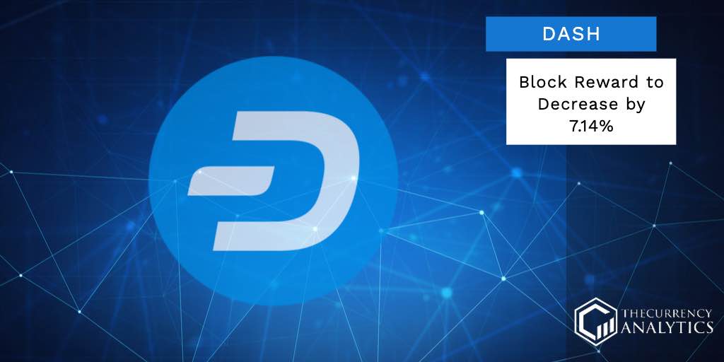 dash blockchain block reward decrease