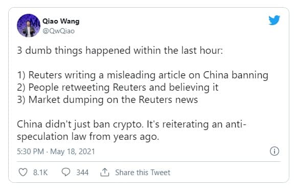 China crypto ban