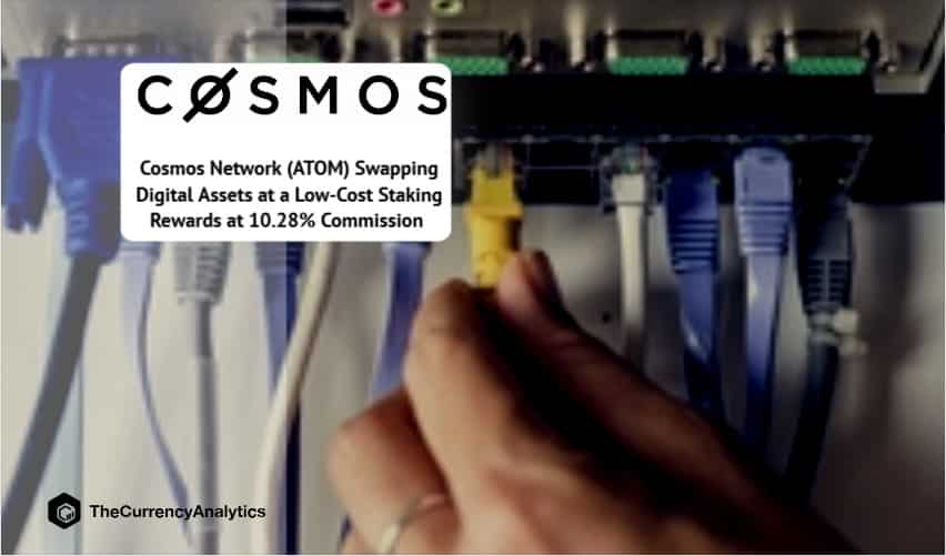 Cosmos Network (ATOM) Swapping Digital Assets at a Low-Cost Staking Rewards at 10.28% Commission